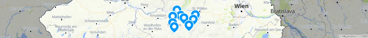 Map view for Pharmacies emergency services nearby Texingtal (Melk, Niederösterreich)